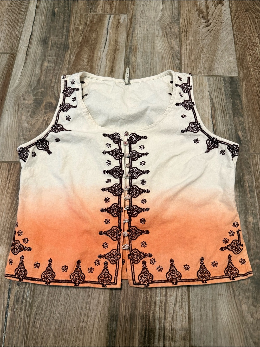 BKE Buckle Colorful Lace Vest Top